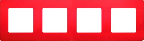 Рамка универсальная Legrand Etika 4-м. красный картинка